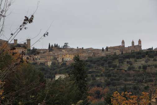 Panoramic photo of Montalcino (SI, Italy)